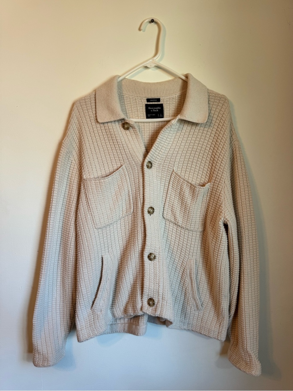 Abercrombie & Fitch Cream Knit Sweater